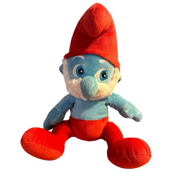 Build-A-Bear BABW Papa Smurf Plush 17 in Soft Toy Stuffed Animal The Smurfs BAB - Picture 2 of 3